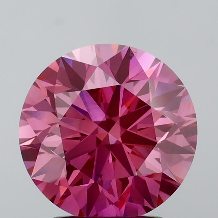2.52 Ct. Fancy Vivid Pink Round Lab Grown Diamond