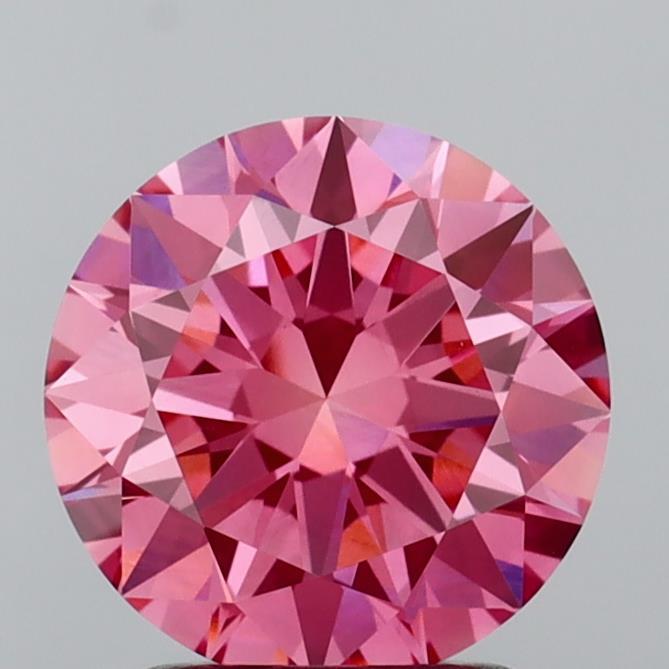 2.04 Ct. Fancy Vivid Pink Round Lab Grown Diamond