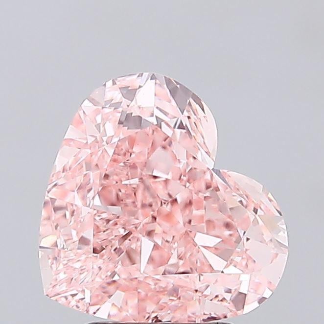 3.26 Ct. Fancy Vivid Pink Heart Lab Grown Diamond