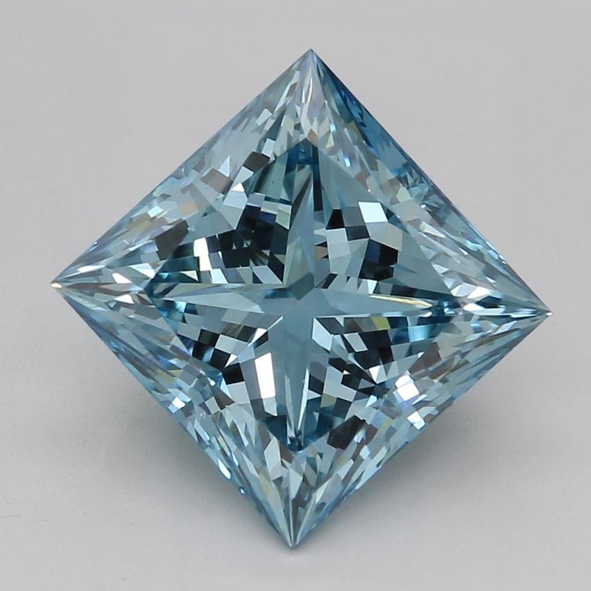 2.23 Ct. Fancy Vivid Blue Princess Lab Grown Diamond