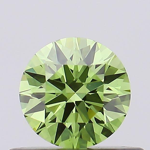0.35 Ct. Fancy Vivid Green Round Lab Grown Diamond