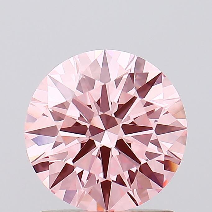 1.32 Ct. Fancy Vivid Pink Round Lab Grown Diamond
