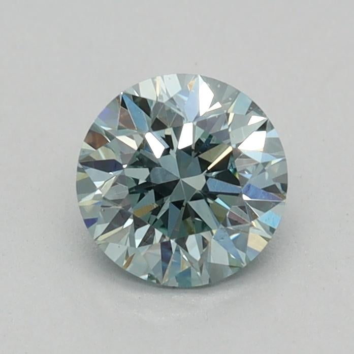 0.36 Ct. Fancy Intense Green Blue Round Lab Grown Diamond