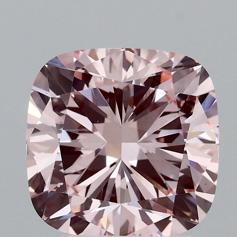 3.01 Ct. Fancy Intense Pink Cushion Lab Grown Diamond