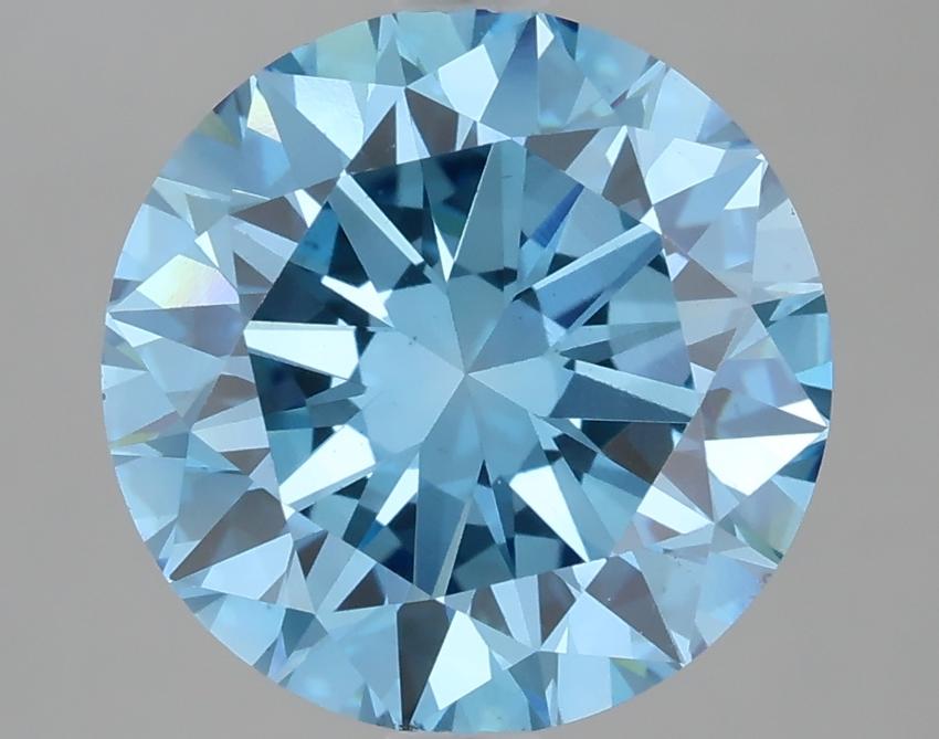 4.00 Ct. Fancy Vivid Blue Round Lab Grown Diamond