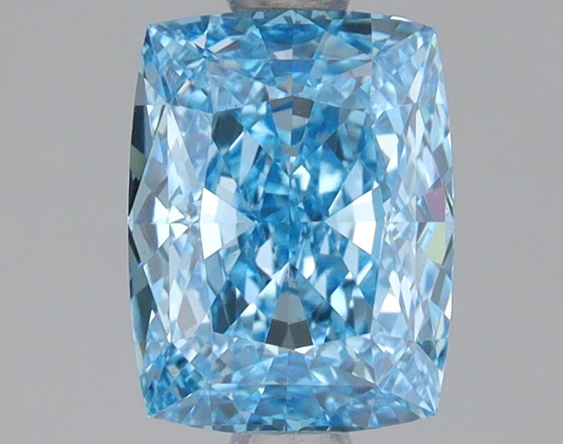 1.54 Ct. Fancy Vivid Blue Cushion Lab Grown Diamond