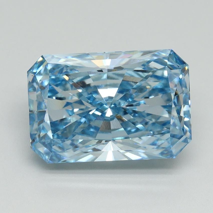 5.18 Ct. Fancy Vivid Blue Radiant Lab Grown Diamond