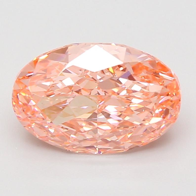 4.02 Ct. Fancy Vivid Pink Oval Lab Grown Diamond