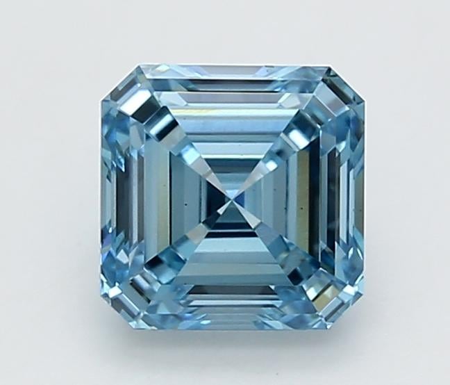2.06 Ct. Fancy Vivid  Blue Asscher Lab Grown Diamond