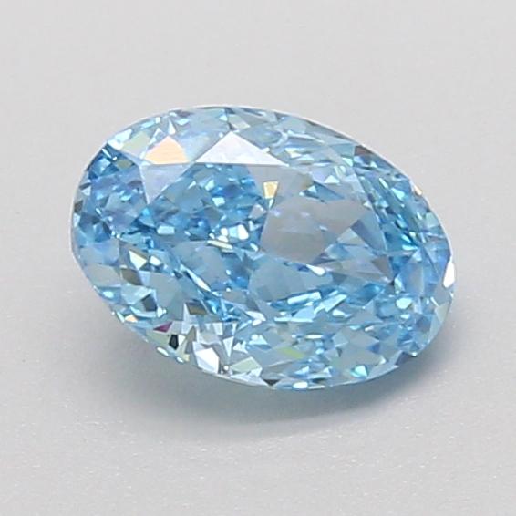 1.01 Ct. Fancy Vivid Blue Oval Lab Grown Diamond