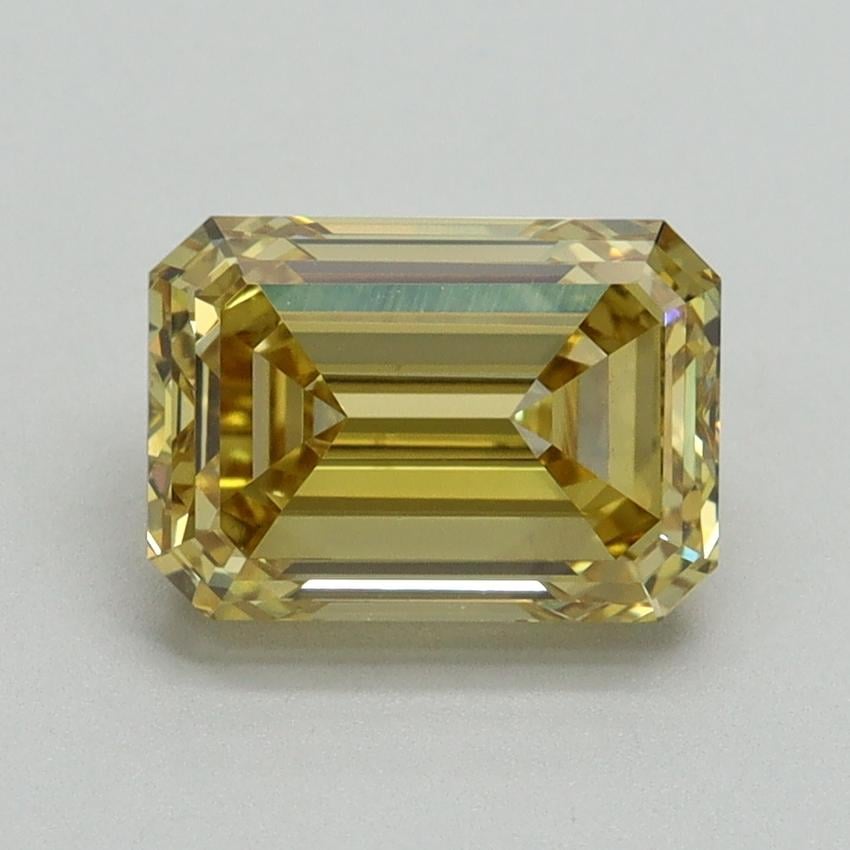 2.01 Ct. Fancy Intense Yellow Emerald Lab Grown Diamond