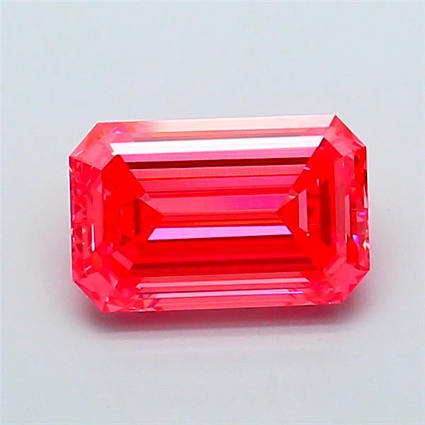 3.14 Ct. Fancy Vivid Pink Emerald Lab Grown Diamond