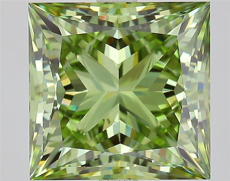 5.39 Ct. Fancy Vivid  Green Princess Lab Grown Diamond