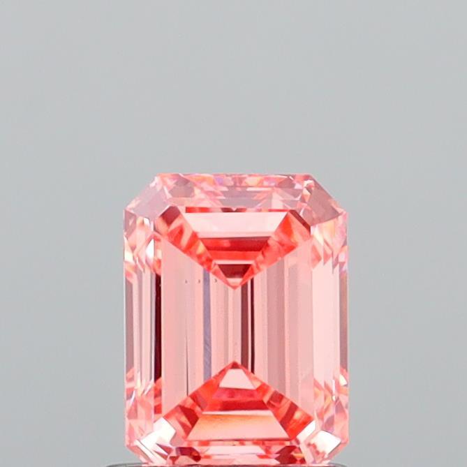 1.26 Ct. Fancy Intense Orangy Pink Emerald Lab Grown Diamond