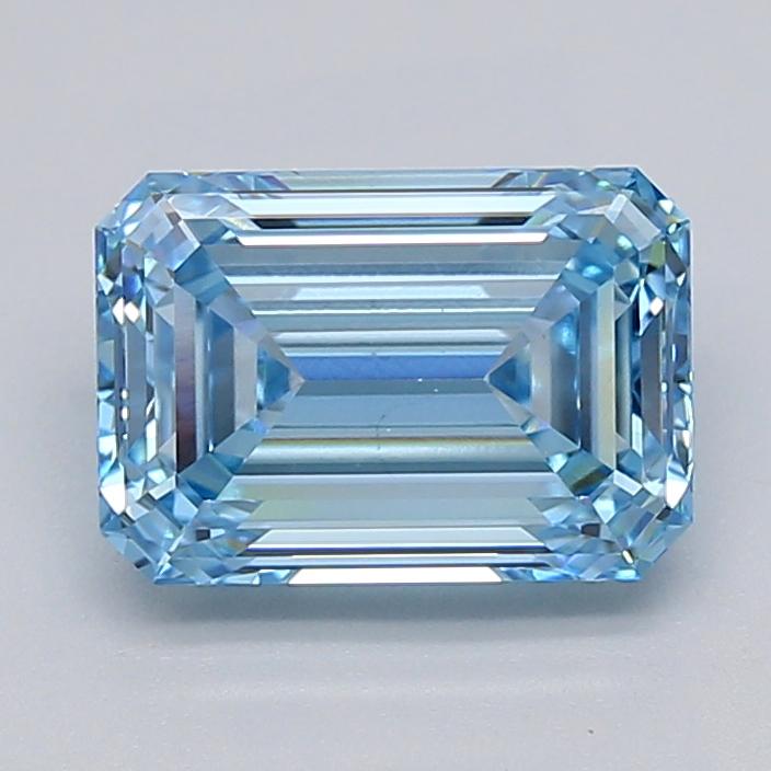 3.06 Ct. Fancy Vivid  Blue Emerald Lab Grown Diamond