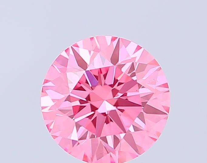 0.92 Ct. Fancy Vivid Pink Round Lab Grown Diamond