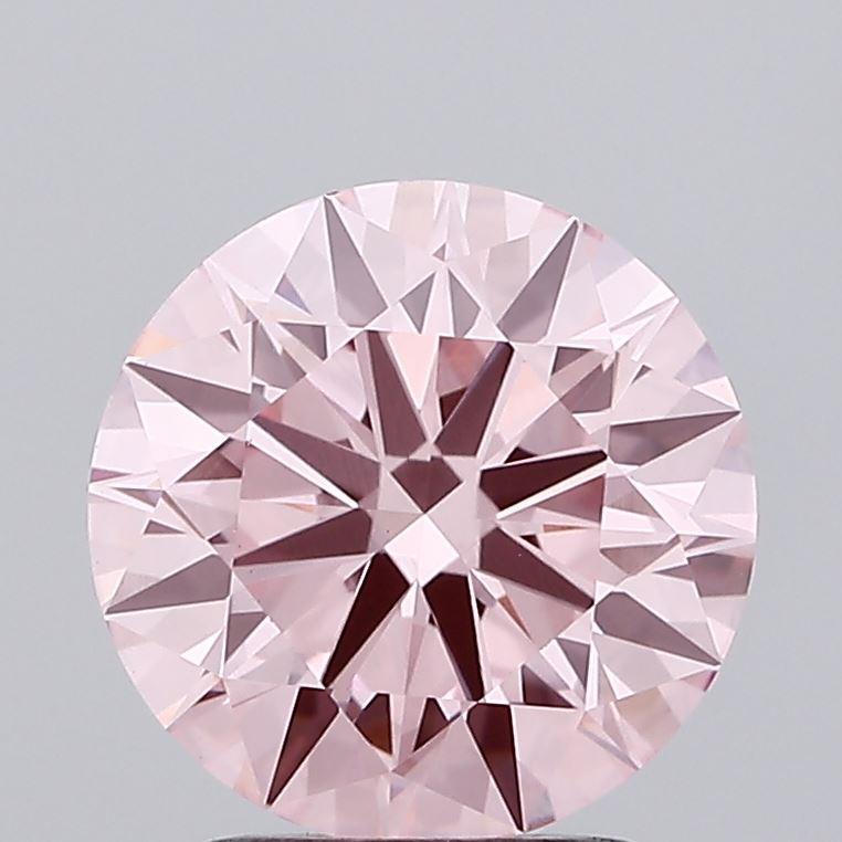 2.09 Ct. Fancy Vivid Pink Round Lab Grown Diamond