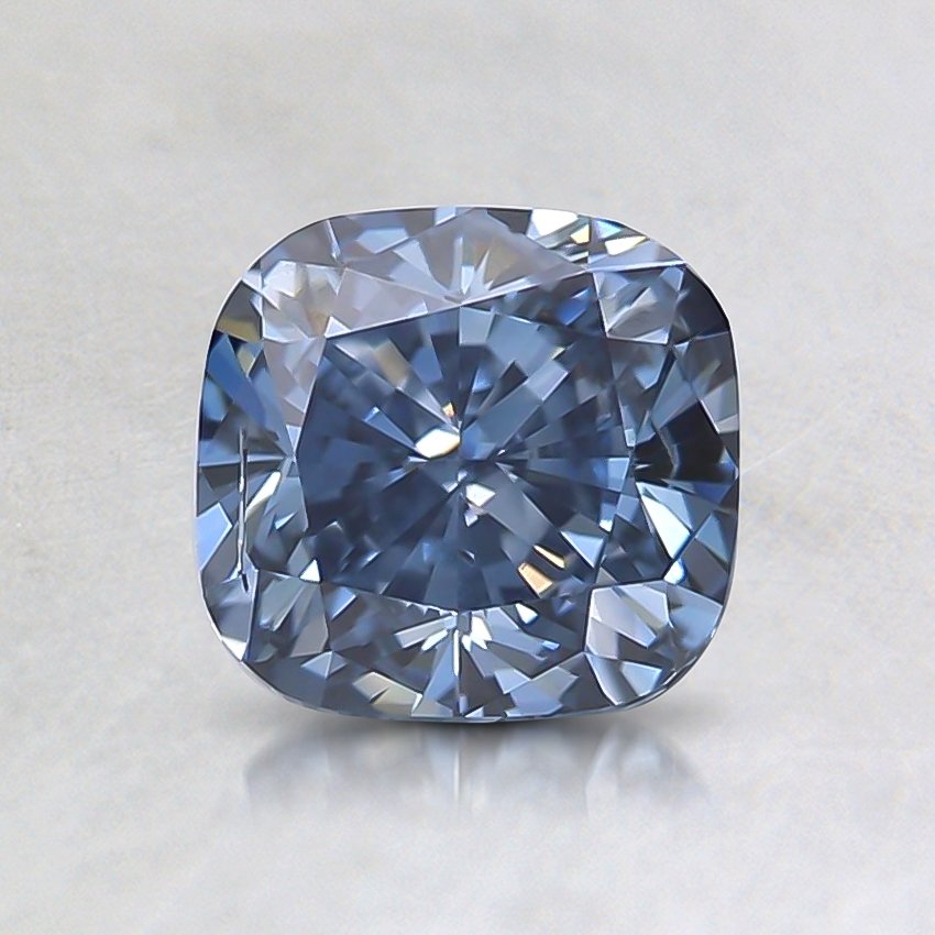 1.08 Ct. Fancy Deep Blue Cushion Lab Grown Diamond