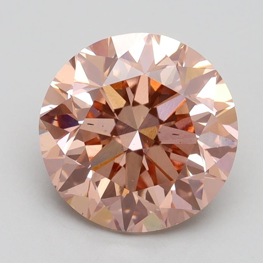 3.00 Ct. Fancy Intense Pink Round Lab Grown Diamond