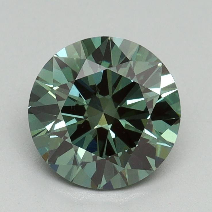1.27 Ct. Fancy Vivid Green Round Lab Grown Diamond