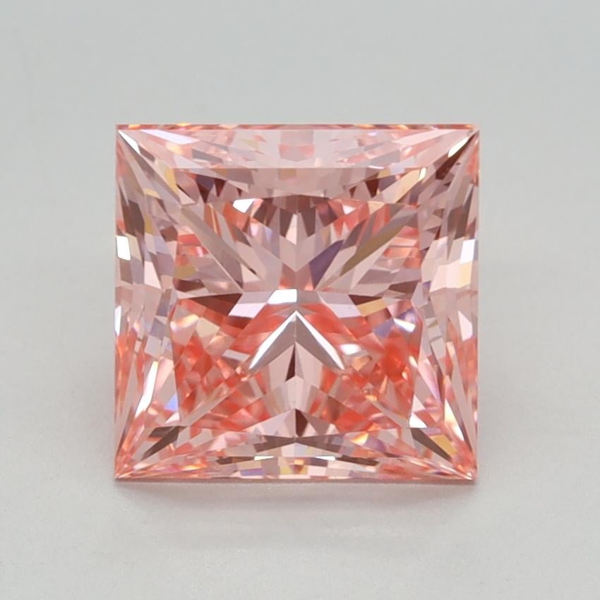 2.20 Ct. Fancy Vivid Pink Princess Lab Grown Diamond