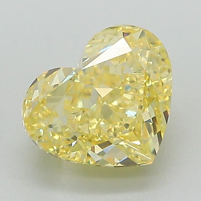 1.53 Ct. Fancy Vivid Yellow Heart Lab Grown Diamond