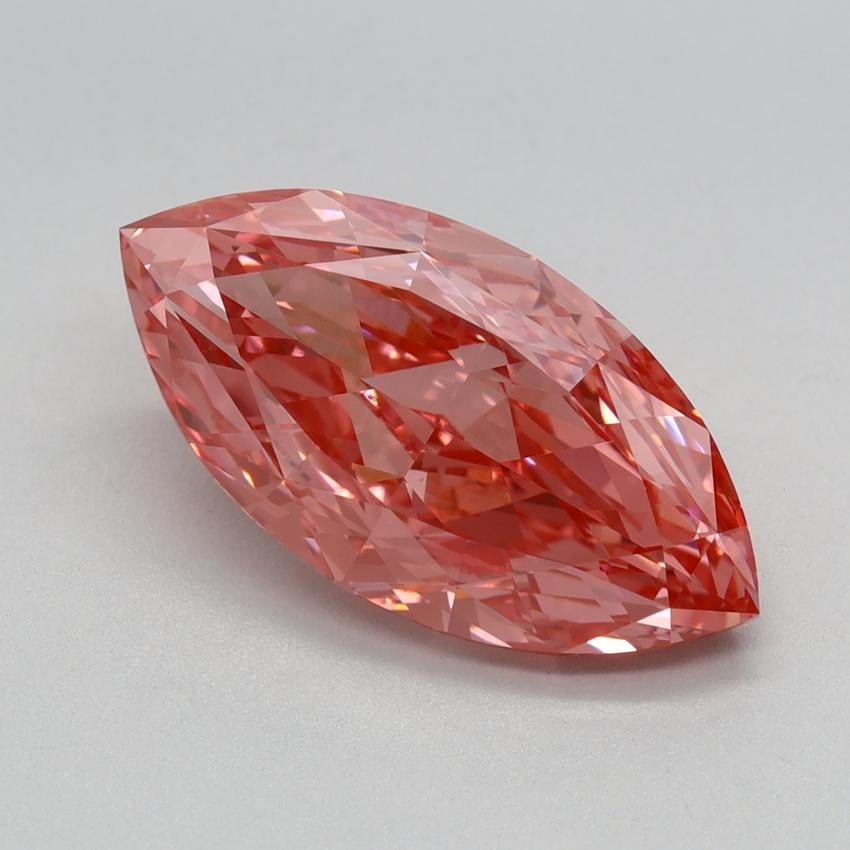 3.01 Ct. Fancy Vivid Pink Marquise Lab Grown Diamond