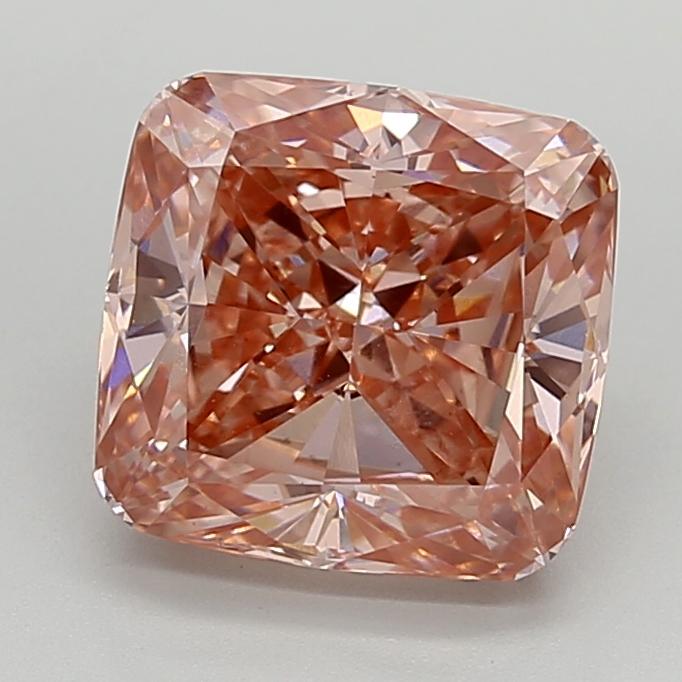 4.50 Ct. Fancy Vivid  Pink Cushion Lab Grown Diamond