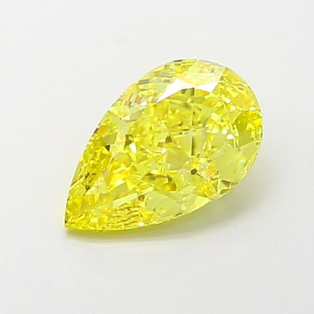 1.27 Ct. Fancy Vivid  Yellow Pear Lab Grown Diamond
