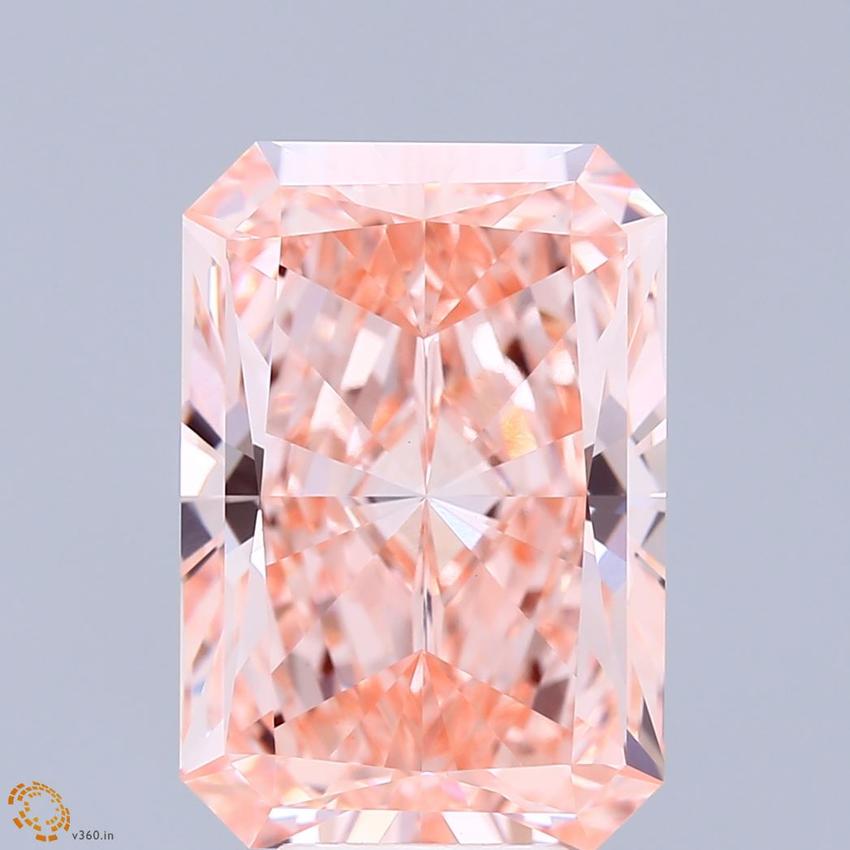 8.00 Ct. Fancy Vivid Pink Radiant Lab Grown Diamond