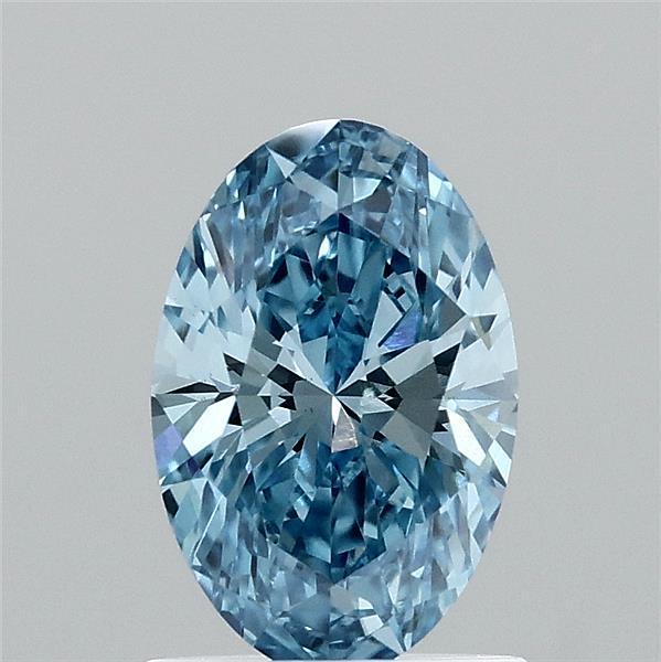 1.11 Ct. Fancy Vivid Blue Oval Lab Grown Diamond