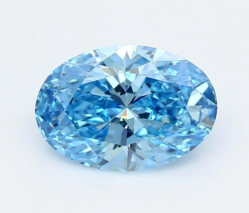2.06 Ct. Fancy Vivid  Blue Oval Lab Grown Diamond