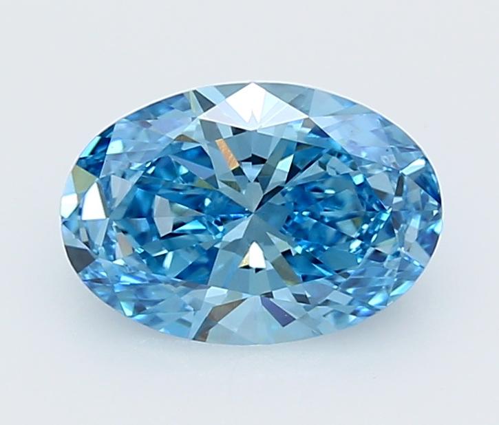 2.01 Ct. Fancy Vivid  Blue Oval Lab Grown Diamond