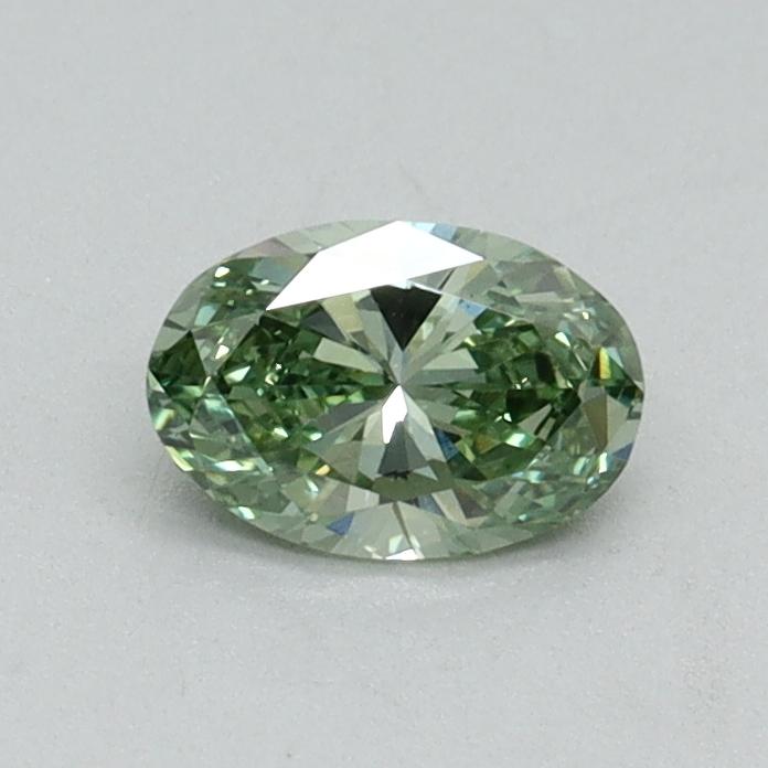 0.31 Ct. Fancy Vivid Green Oval Lab Grown Diamond