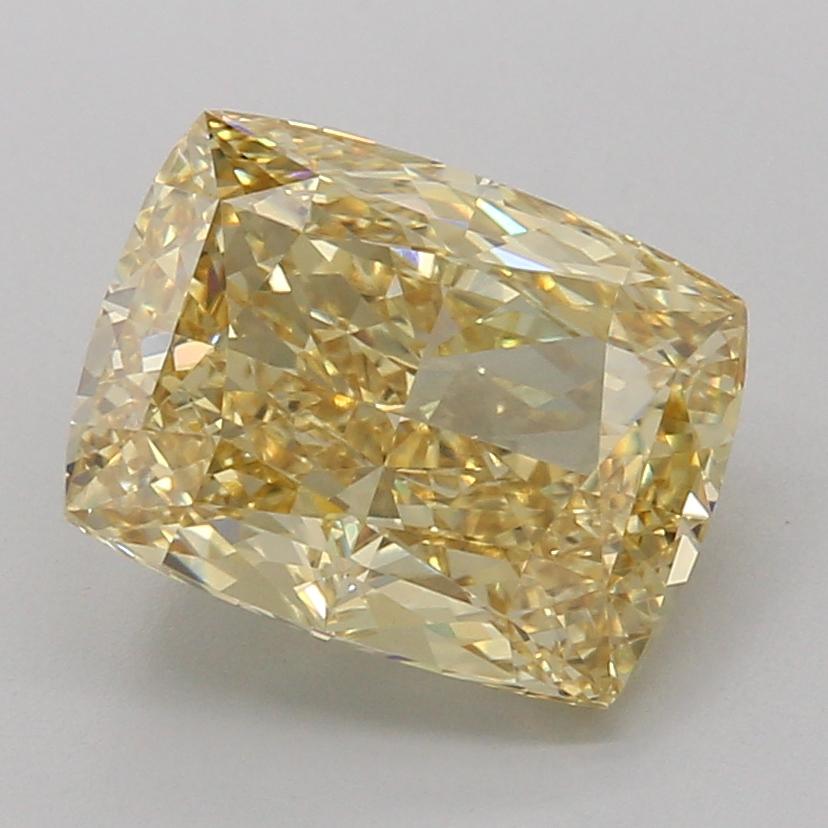 5.05 Ct. Fancy Intense Yellow Cushion Lab Grown Diamond