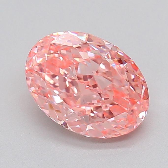 2.04 Ct. Fancy Vivid  Pink Oval Lab Grown Diamond