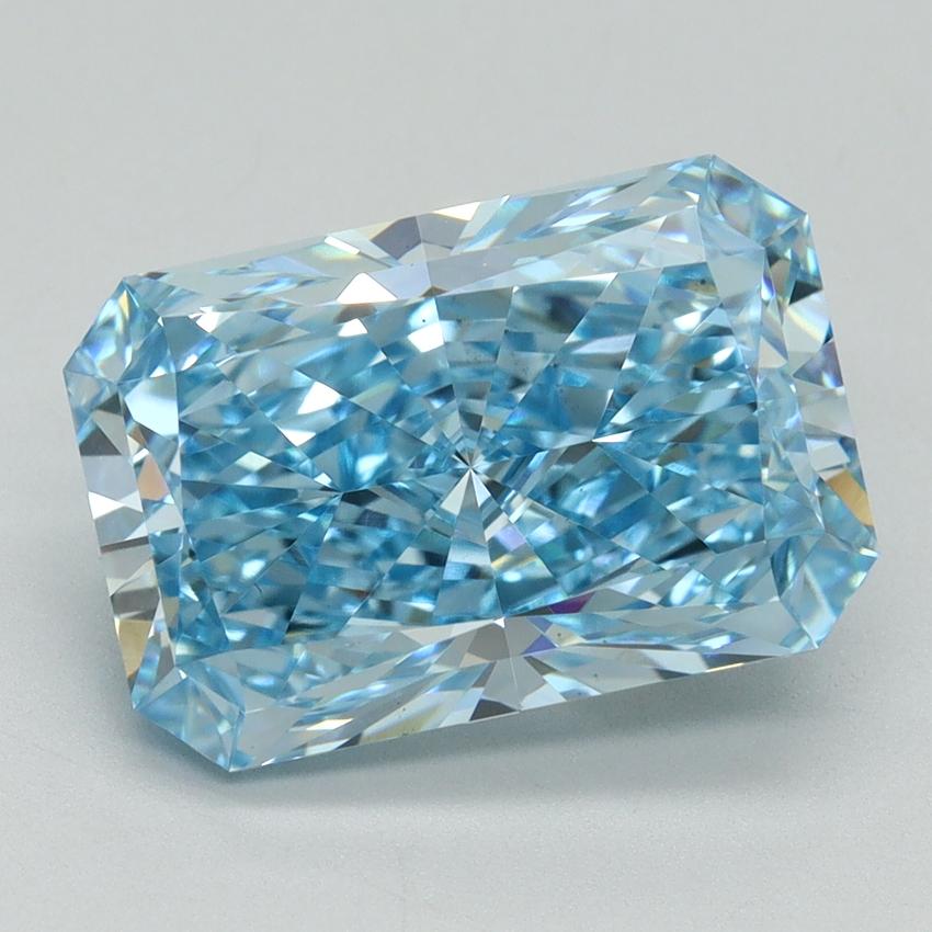 5.40 Ct. Fancy Vivid Blue Radiant Lab Grown Diamond