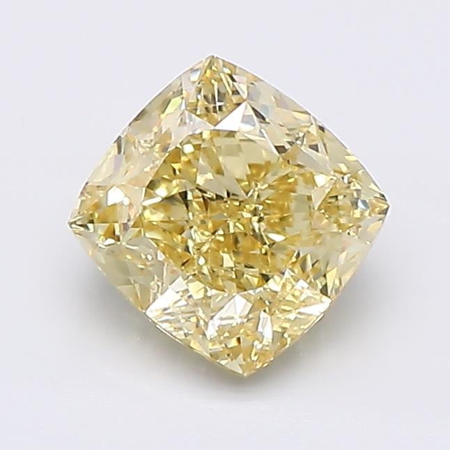 1.58 Ct. Fancy Yellow Cushion Lab Grown Diamond