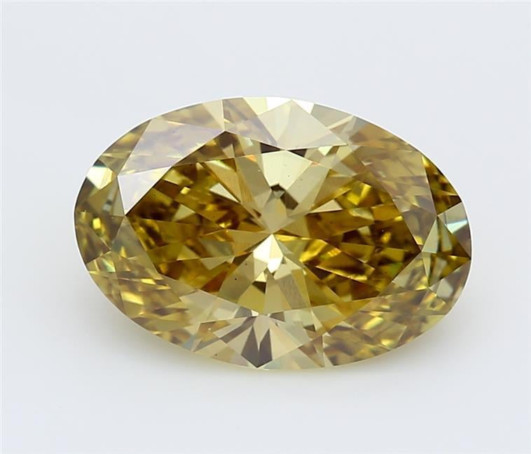 3.00 Ct. Fancy Intense Yellow Oval Lab Grown Diamond