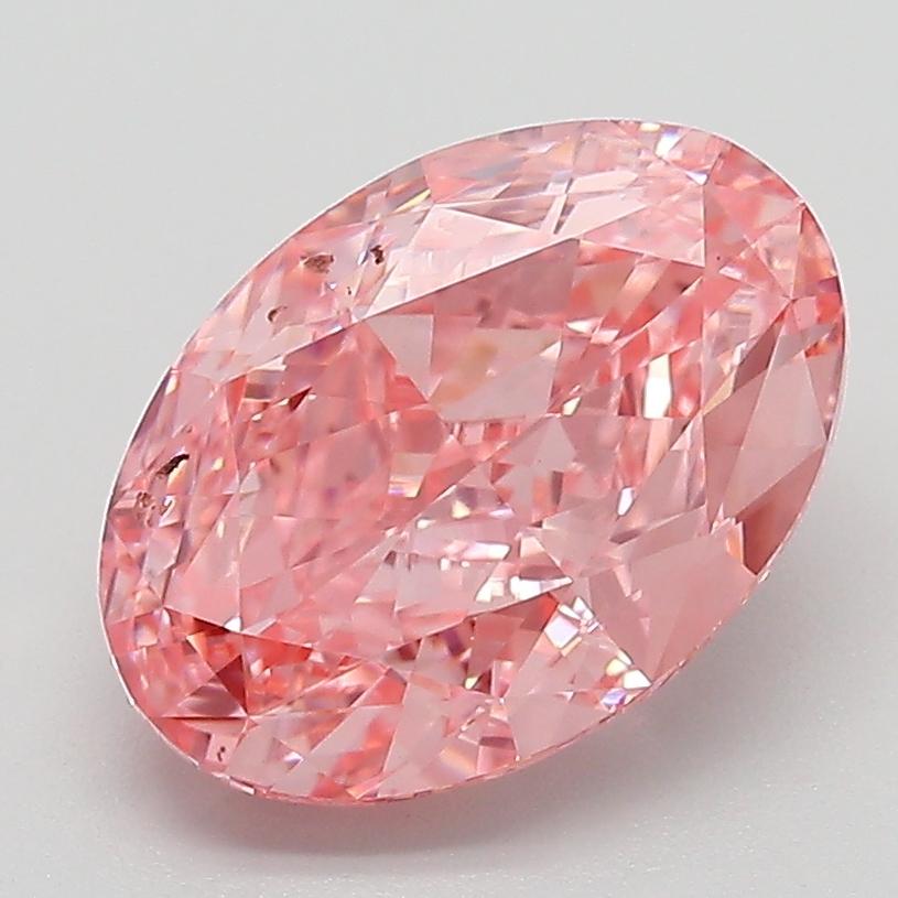 3.19 Ct. Fancy Vivid Pink Oval Lab Grown Diamond