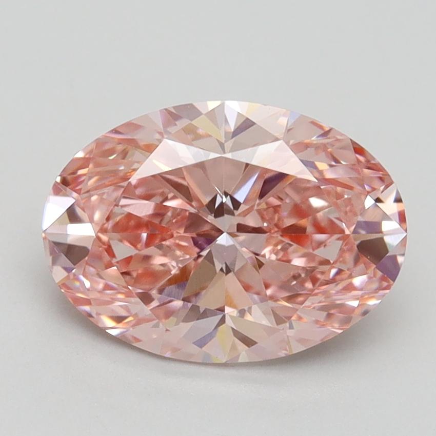 2.10 Ct. Fancy Intense Pink Oval Lab Grown Diamond