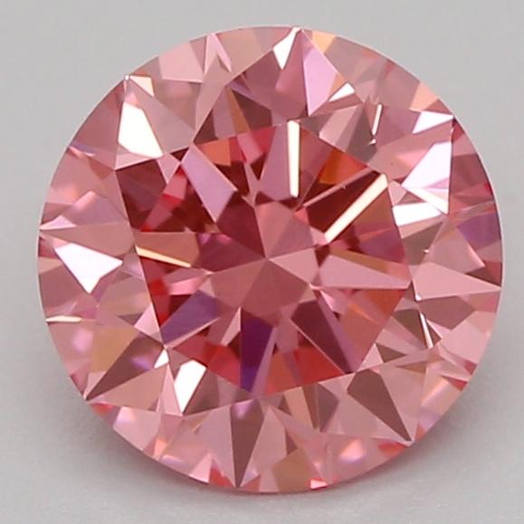 0.78 Ct. Fancy Vivid Pink Round Lab Grown Diamond
