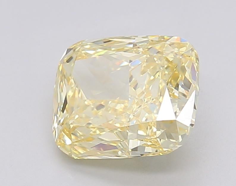 2.55 Ct. Fancy Vivid Yellow Cushion Lab Grown Diamond