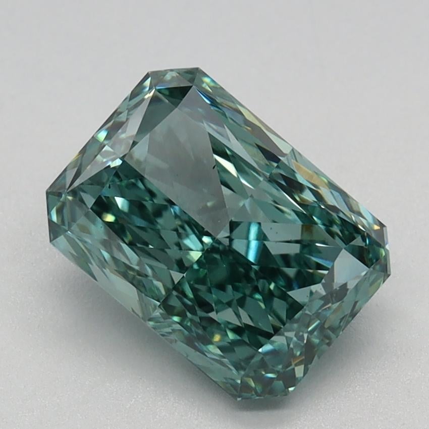 1.66 Ct. Fancy Vivid Green Radiant Lab Grown Diamond