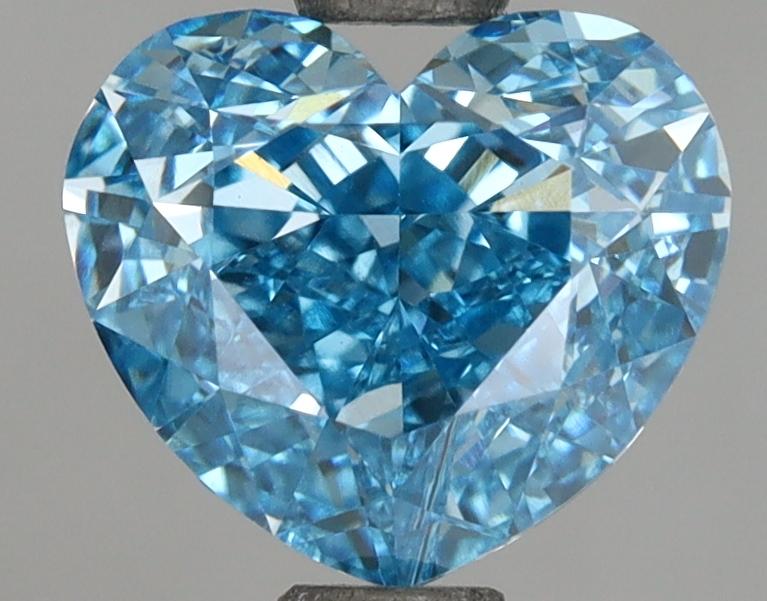 2.20 Ct. Fancy Vivid Blue Heart Lab Grown Diamond