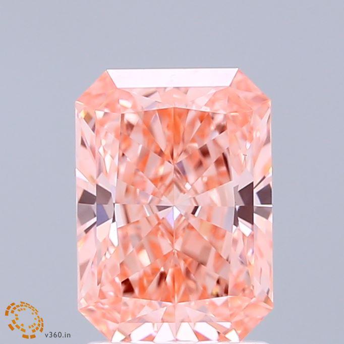 2.04 Ct. Fancy Vivid Pink Radiant Lab Grown Diamond