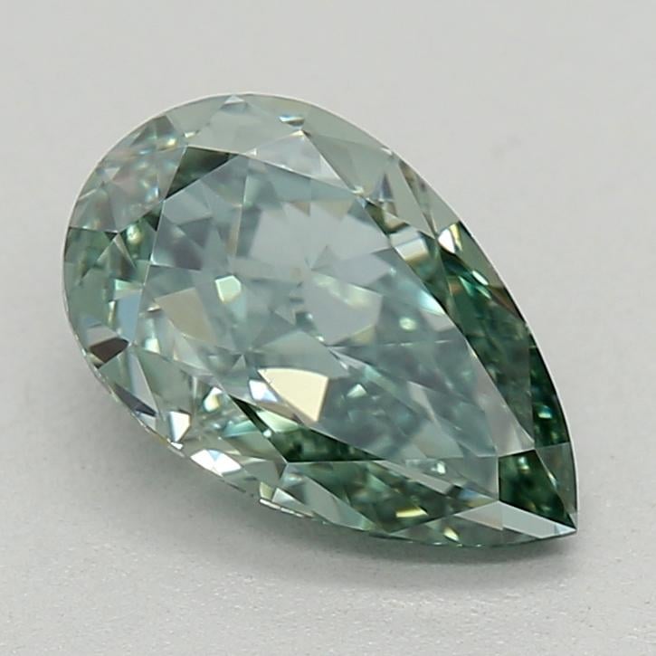 0.91 Ct. Fancy Vivid  Green Pear Lab Grown Diamond