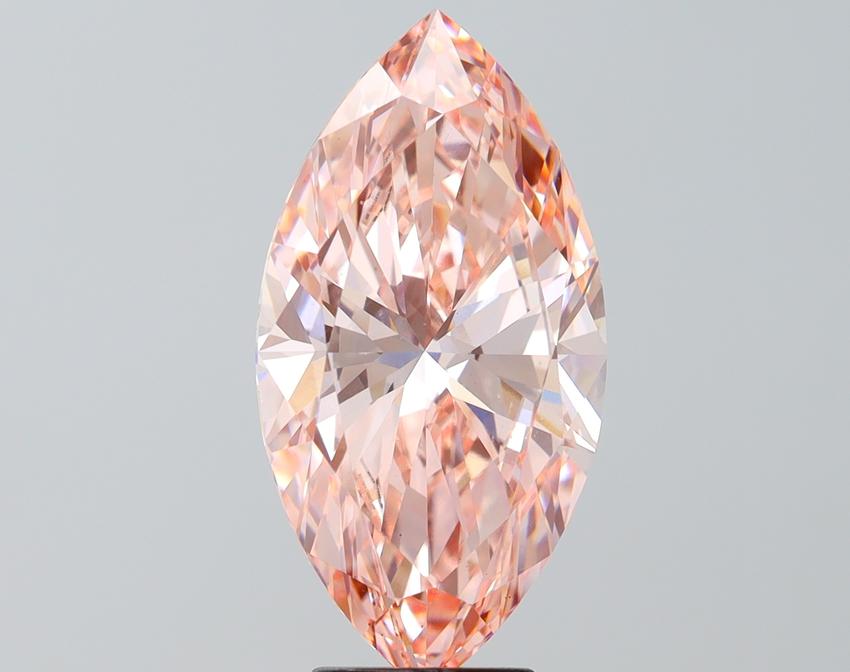 5.45 Ct. Fancy Vivid Pink Marquise Lab Grown Diamond