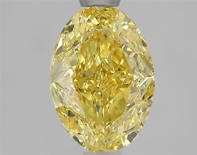 1.59 Ct. Fancy Vivid Yellow Yellow Oval Lab Grown Diamond