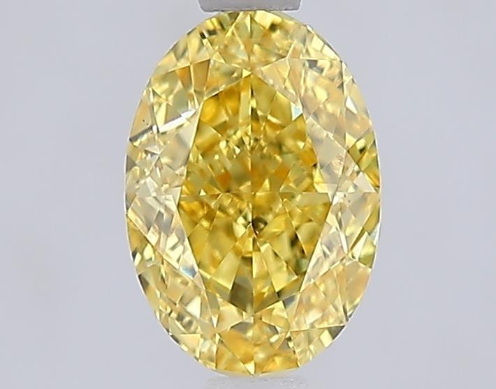 1.10 Ct. Fancy Intense  Yellow Oval Lab Grown Diamond